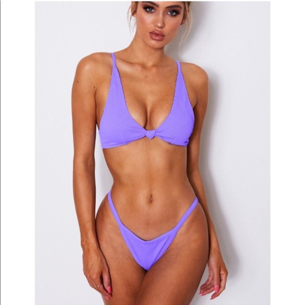 White Fox purple Hacienda Bikini Top ONLY